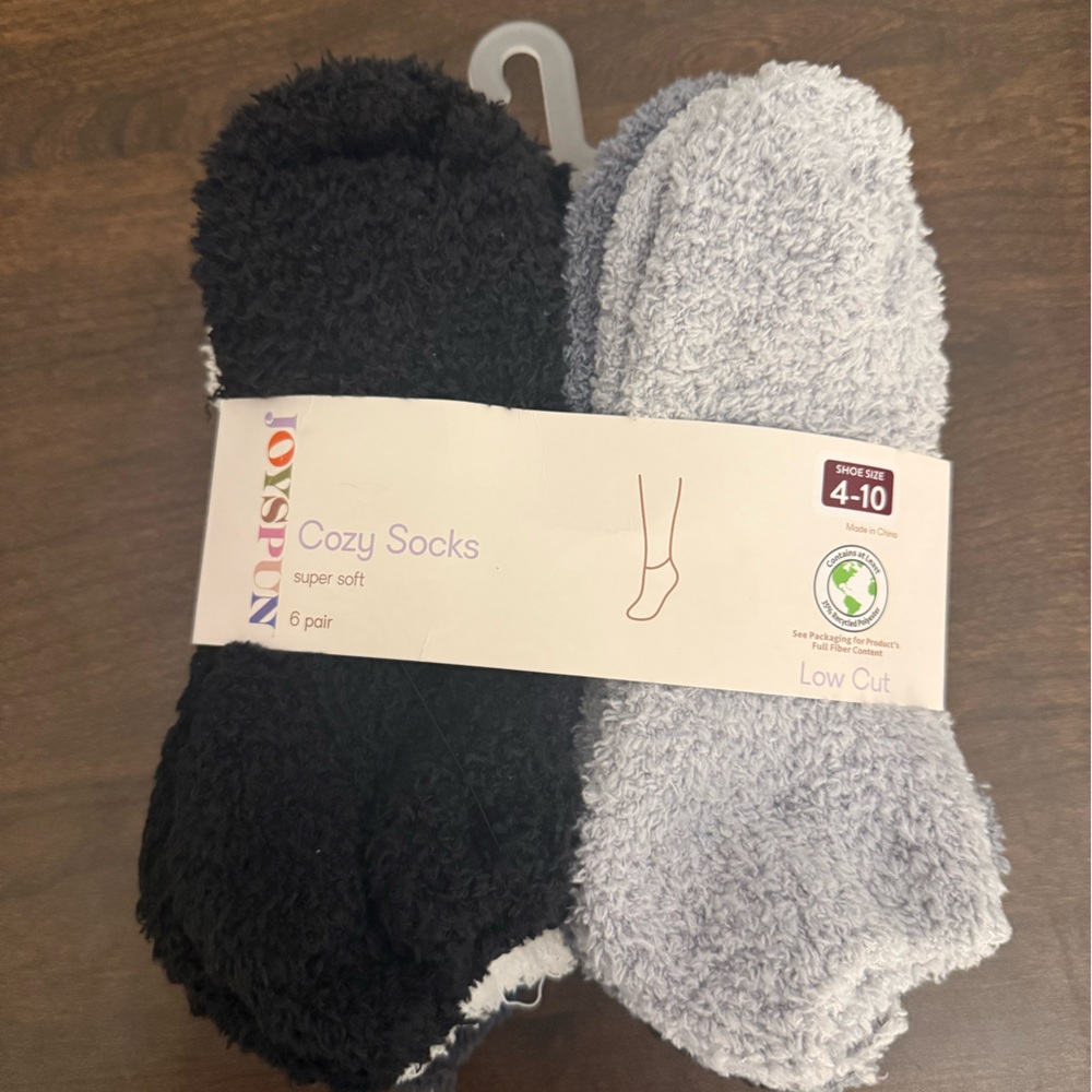 Cozy Black and Gray Socks - 3 Pairs